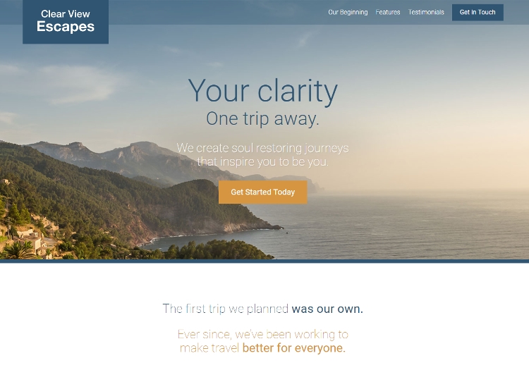 Portfolio project travel site